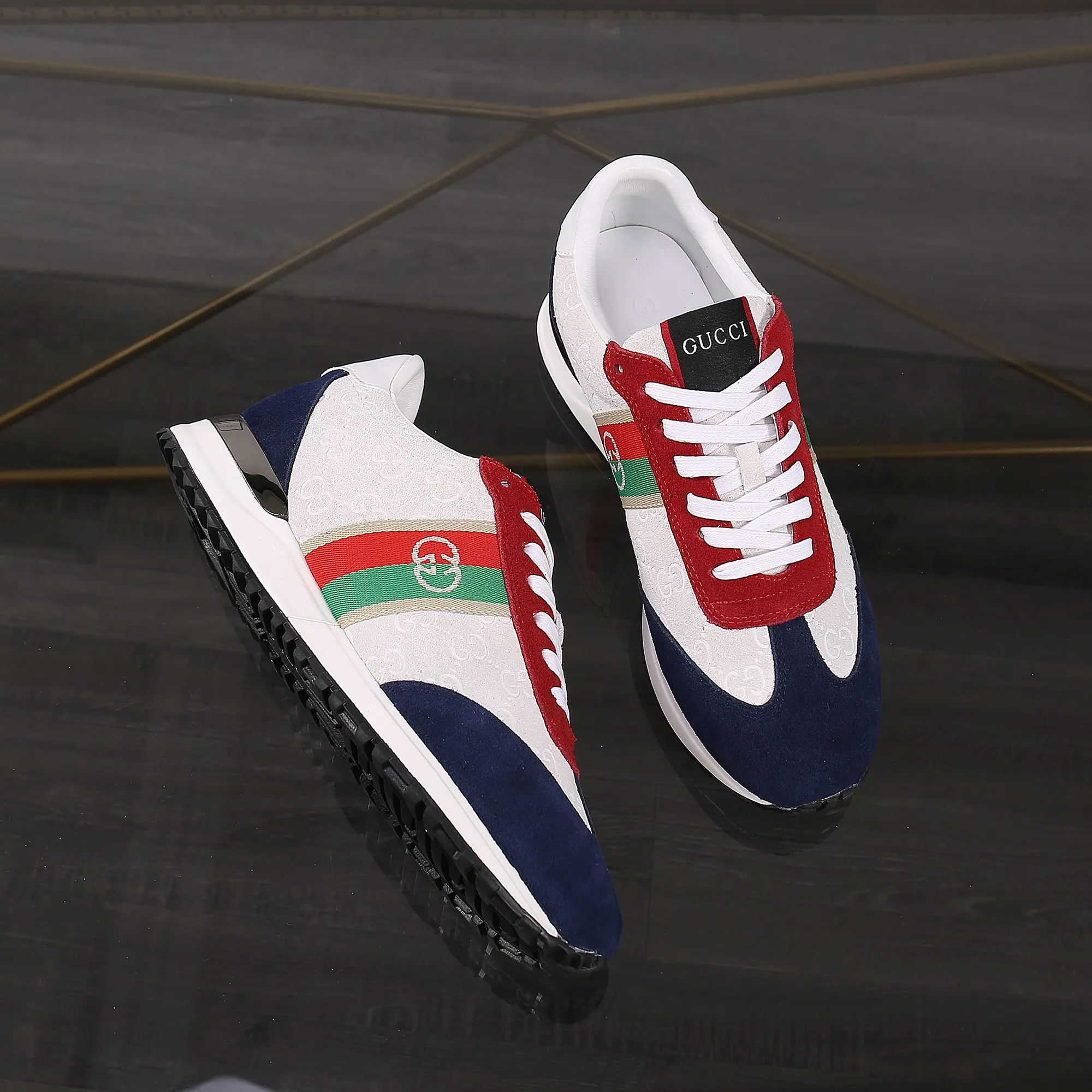 Factory price: 400💰New model is here again! [Gucci Sports Men's Shoes] Gucci fashionable casual men's shoes🇨🇳Original 1:1 mold, new model debuts first💯Not high-profile but avant-garde, simple, low-key and fashionable, super versatile style🌿Made of original cowhide➕Sheepskin lining🎋The version is comfortable on the feet, first-class workmanship🍍Number: 38-44, customized 45